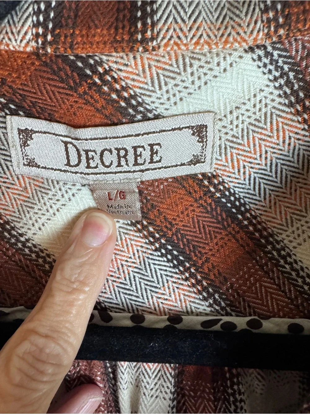 Decree plaid zip